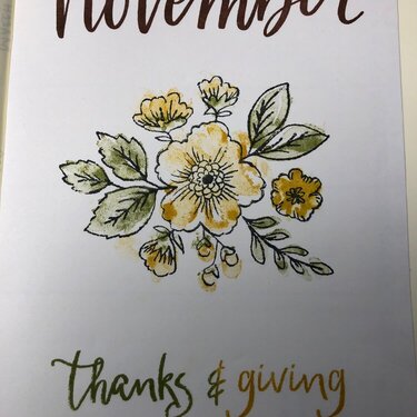November title page for my BuJo