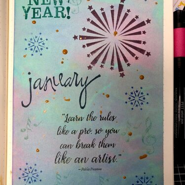 January Title page for BuJo