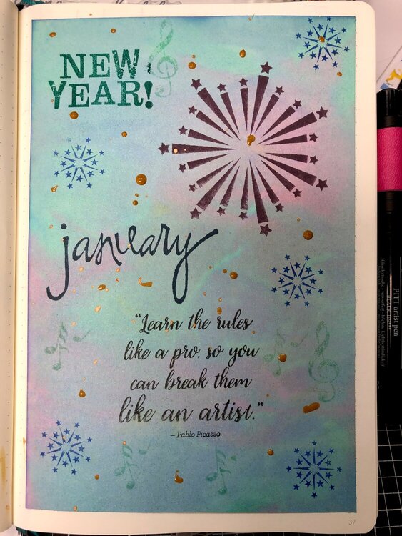 January Title page for BuJo