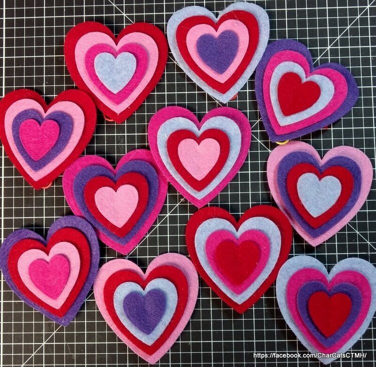 felt hearts