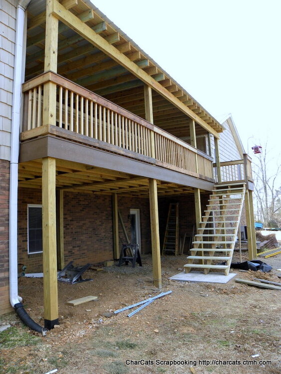 our Deck has STAIRS