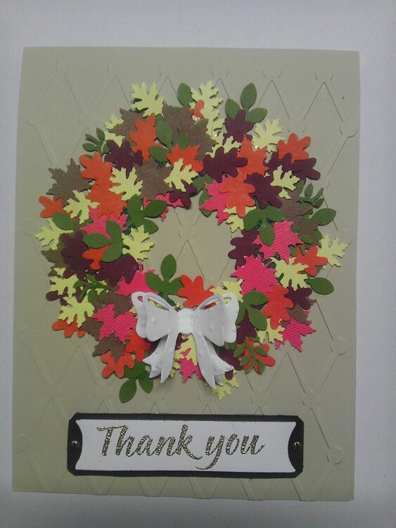 Thank you card perfect for Autumn