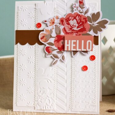 Embossed Hello Card