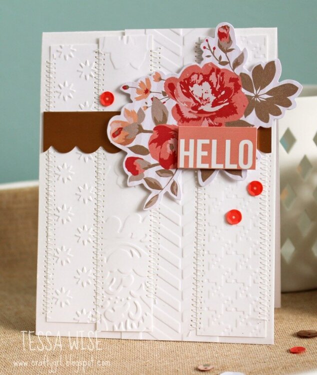 Embossed Hello Card