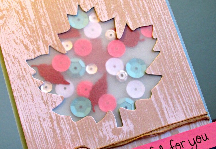 Sequined Leaf Card