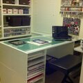 Work Station with Paper Shelves
