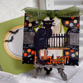 Black Cats & Bats ~ Halloween Petal Card (img#2~banded up)