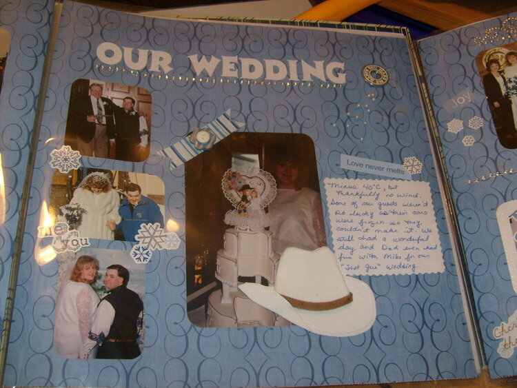 Tri-Fold Wedding Layout Inside Middle