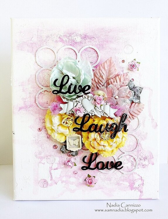 Live, Laugh, Love canvas *Scraps Of Darkness July KIT*