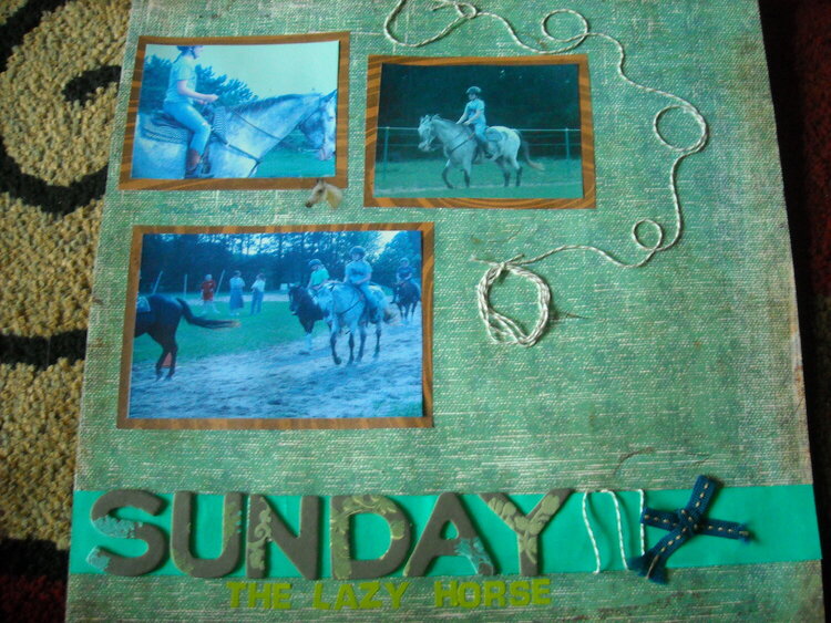Sunday the lazy horse