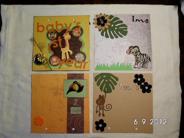 Baby&#039;s first year calendar cover pg &amp; 1, 2, 3 mo&#039;s