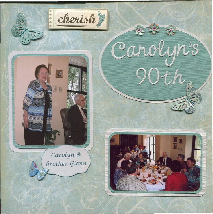 Carolyn&#039;s 90th (left page)