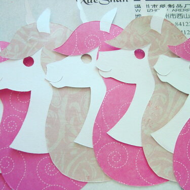 unicorn cutouts handmade by me