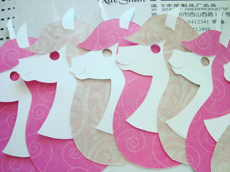 unicorn cutouts handmade by me