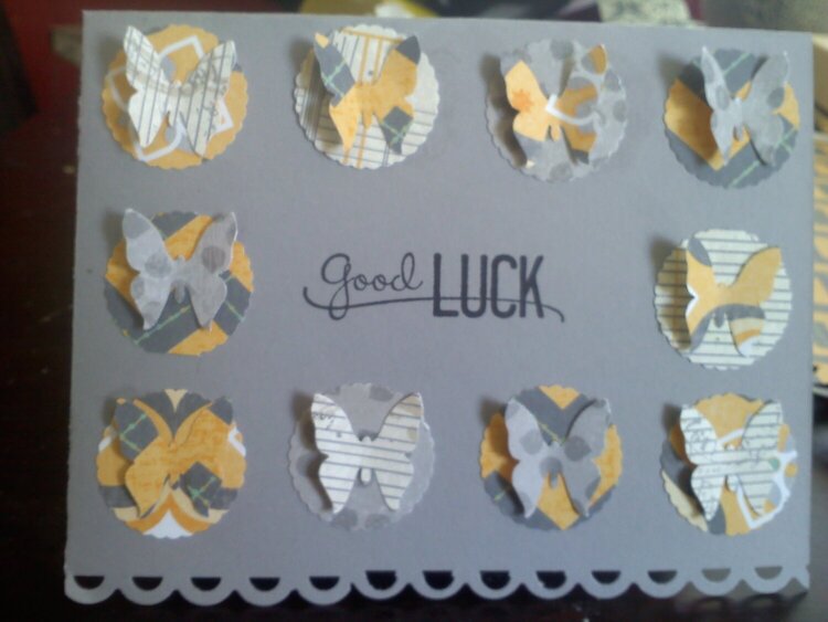 Good Luck Butterfly card for &quot;punched&quot; theme swap
