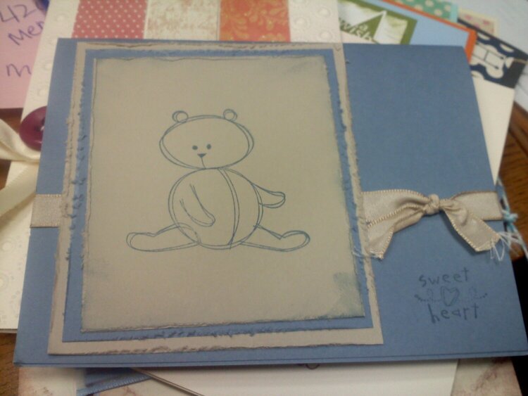 Teddybear baby card