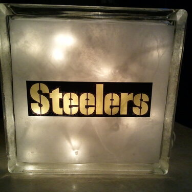 Steelers Glass Block Light