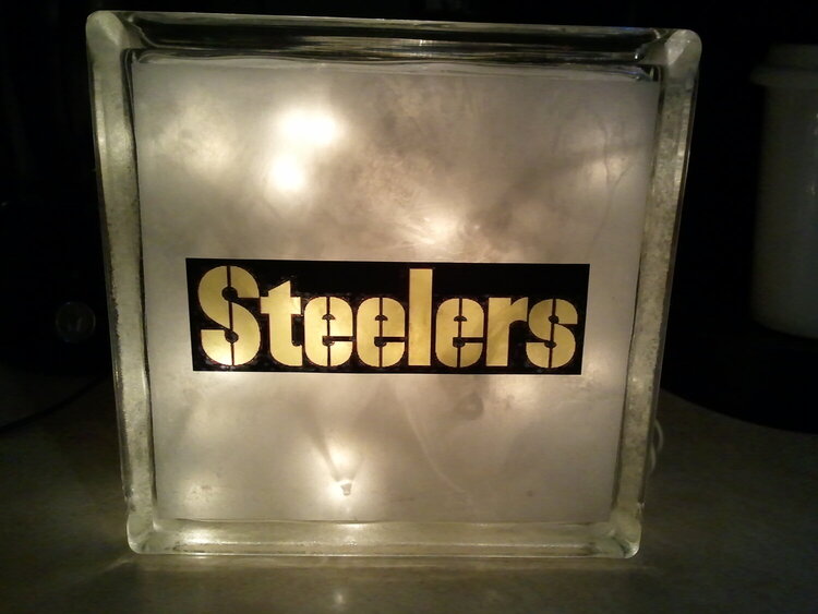 Steelers Glass Block Light