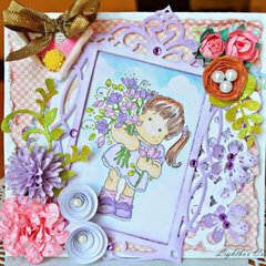 Lavender tilda card
