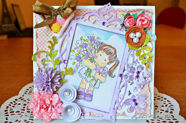 Lavender tilda card