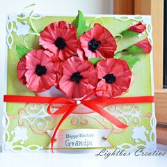 Poppy bouquet card by PJ