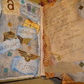 letter a of altered ABC book