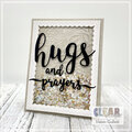 Hugs & Prayers - Embossed Acrylic Sheet, Shaker Card
