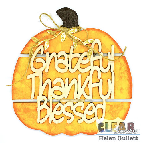 Grateful Thankful Blessed - Clear Scraps