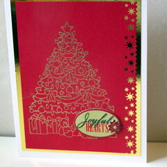 Joyful Hearts Embossed Christmas Card