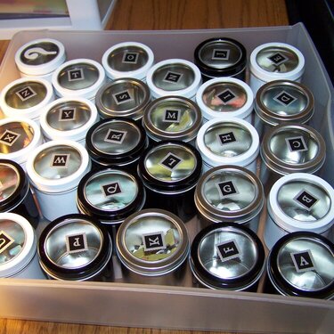 Easy Access Alpha Chip Storage Cans.  3&quot; round.