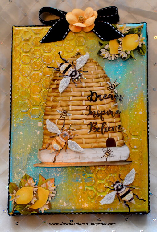 Dream, Inspire, Believe Bee Canvas