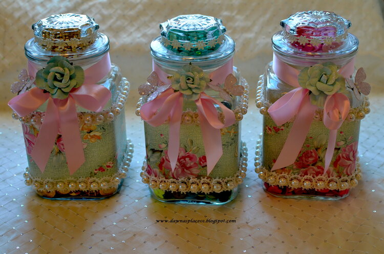 Upcycled Biscotti Button Jars