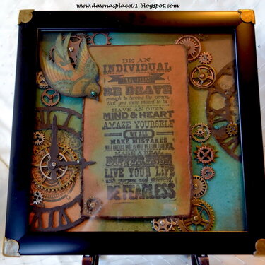 "Be an Individual - Be Fearless" Shadow Box