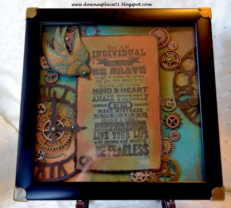 &quot;Be an Individual - Be Fearless&quot; Shadow Box