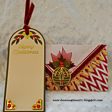 Luxury Envelope with Merry Christmas Tag