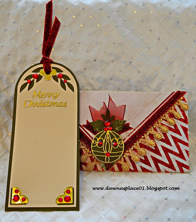 Luxury Envelope with Merry Christmas Tag