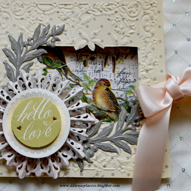 Hello Love Birdy Window Card