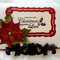 Gold Embossed Christmas Tree & Poinsettia Card (Inside)