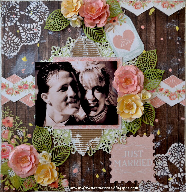 Just Married Wedding Layout