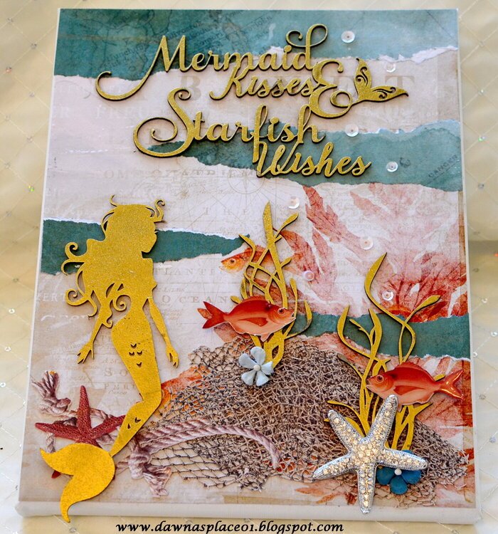 Mermaid Kisses &amp; Starfish Wishes Canvas