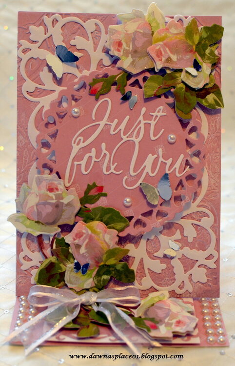 Just For You Easel Wedding Card