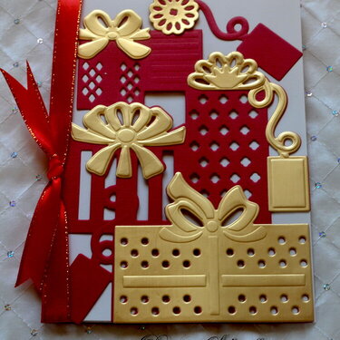 Red &amp; Gold Present Card