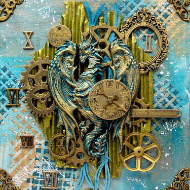 Embrace Imperfection Dragon Mixed Media Wall Hanging