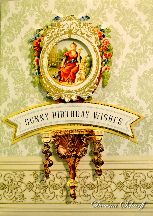 Sunny Birthday Wishes Victorian Vignette Card
