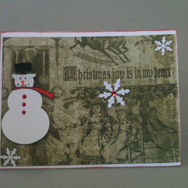 Easy Snowman Christmas card