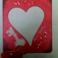 Valentine key & heart card