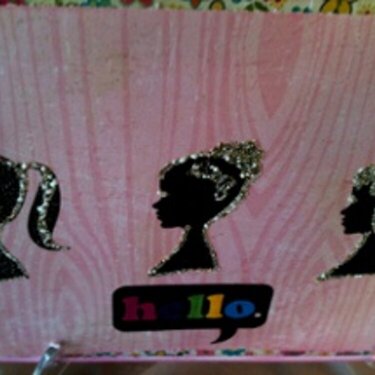 Shabby pink embossing enamel card