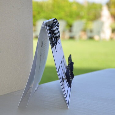 Condolence card side view