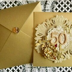 50th Anniversary Card and Envelope