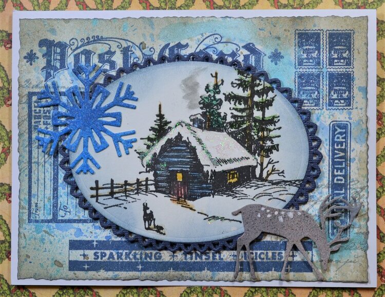 Snowy Cabin Cards